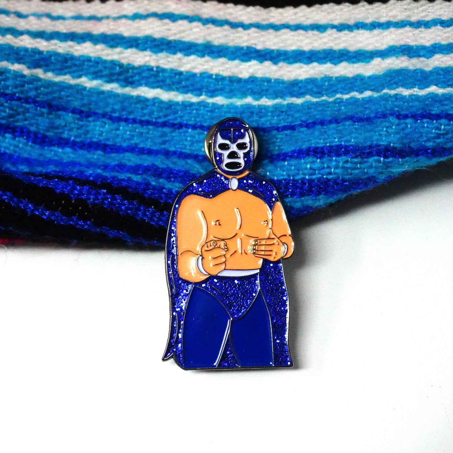 Blue Demon Luchador Pin